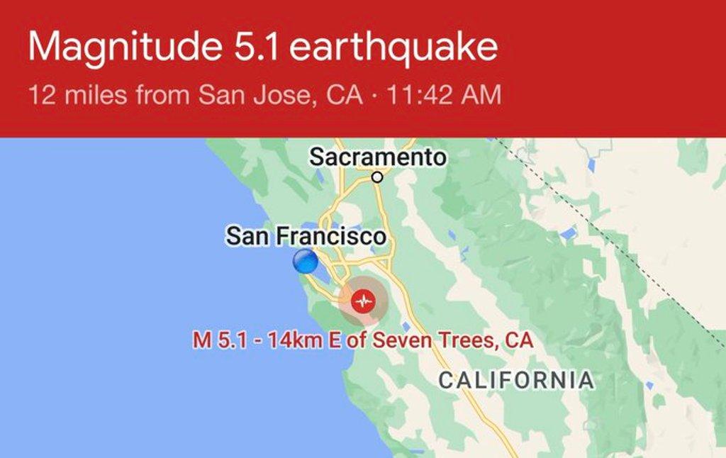 Magnitude 5.1 Earthquake Rattles San Francisco Magnitude 5.1 Earthquake Rattles San Francisco