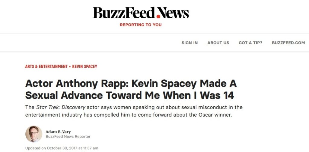 Anthony Rapp on Kevin Spacey Trial