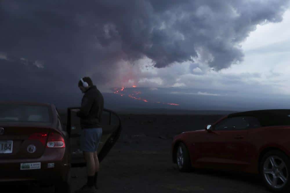 Thousands in Hawaii Flock to Watch Lava Ooze from Volcano