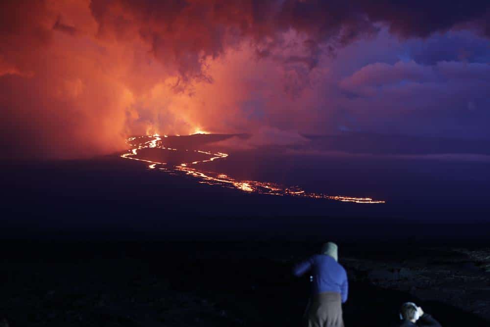 Thousands in Hawaii Flock to Watch Lava Ooze from Volcano