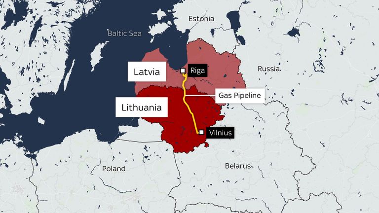 Large Explosion At Lithuanian Gas Pipeline, 2023 explosion