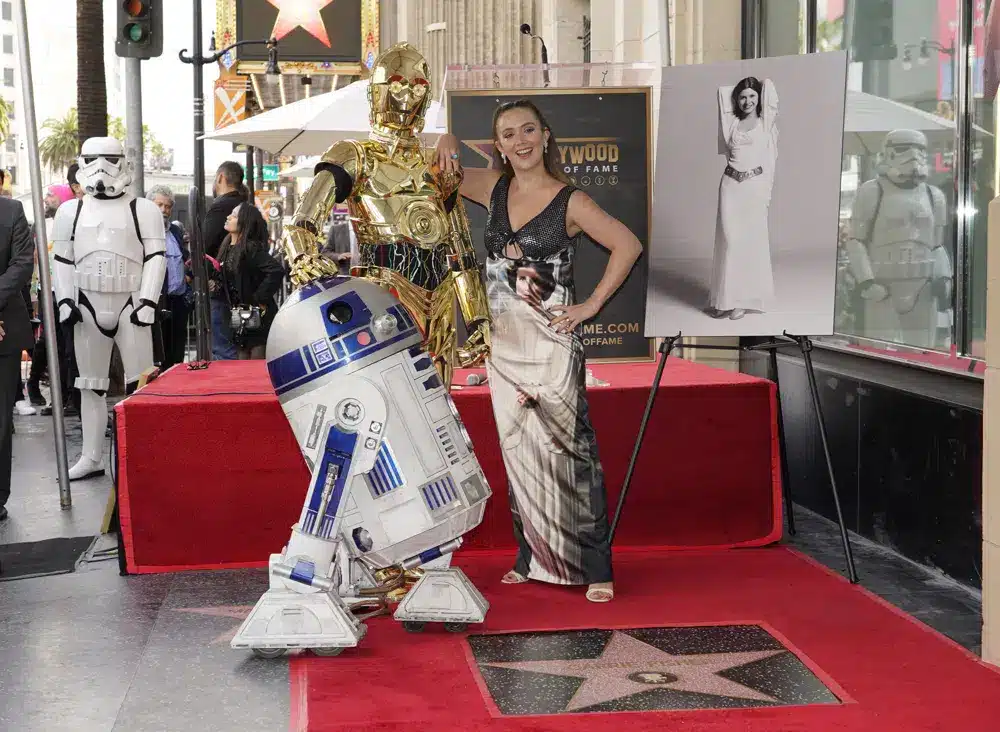 Carrie Fisher Gets Her Walk Of Fame Star, On May the 4th fisher