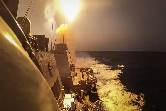 Houthi missile aimed at Navy destroyer in Red Sea