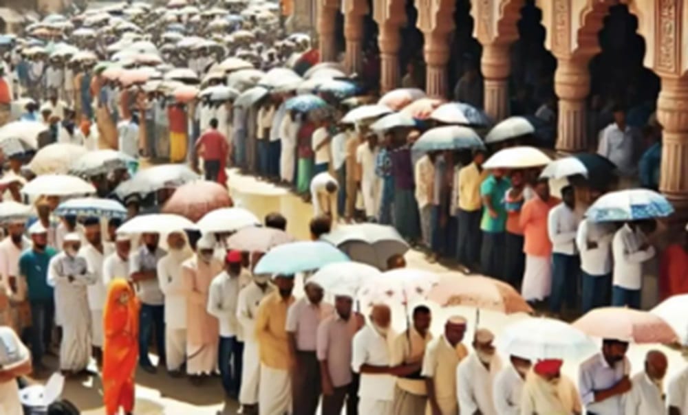 Indians Cue in Sweltering Heat to Vote in the World's Largest Election