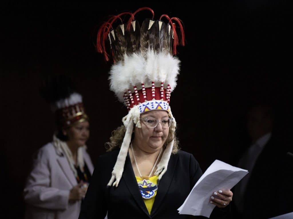 National Chief of the Assembly of First Nations Cindy Woodhouse Nepinak