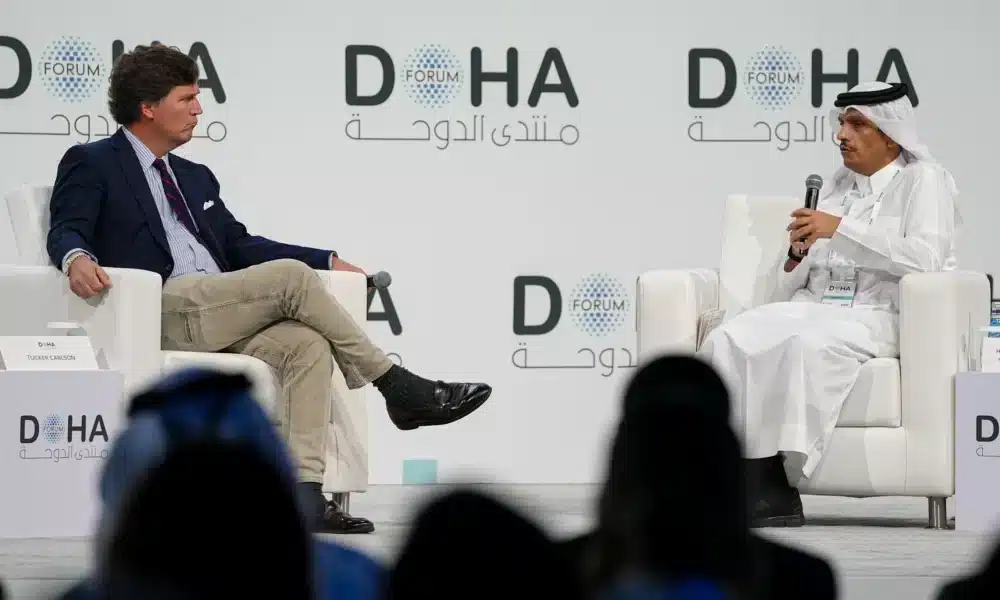 Tucker Carlson Presses Qatari PM