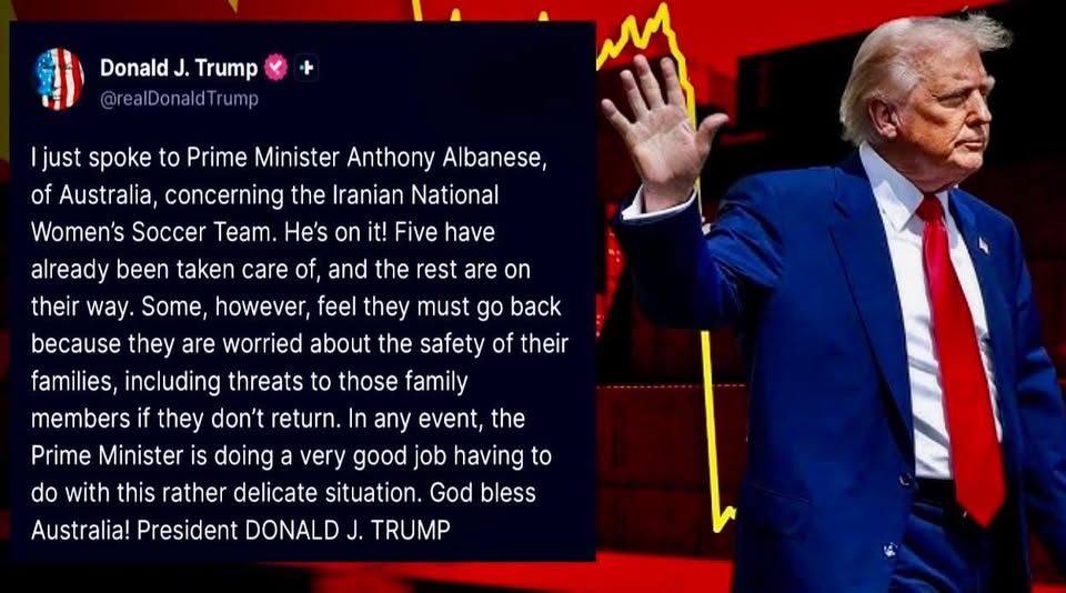 rump praises Albanese in call over Iranian women footballers
