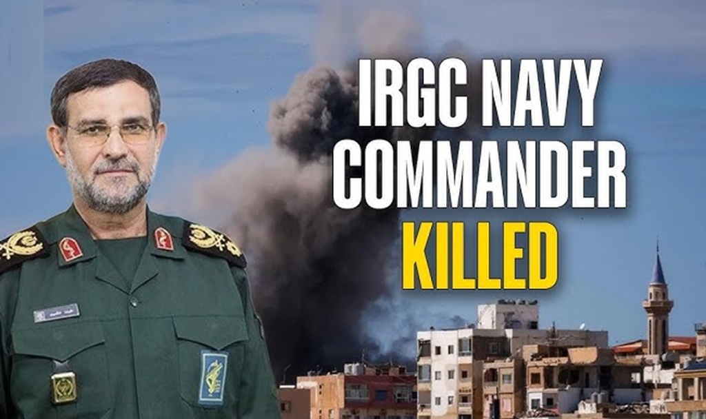 Israeli Strike Kills Iran's Navy Commander Alireza Tangsiri