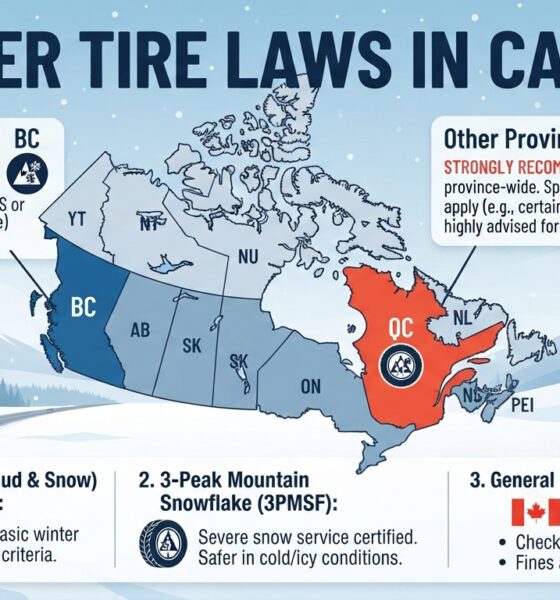 Canada Winter Tire Laws by Province